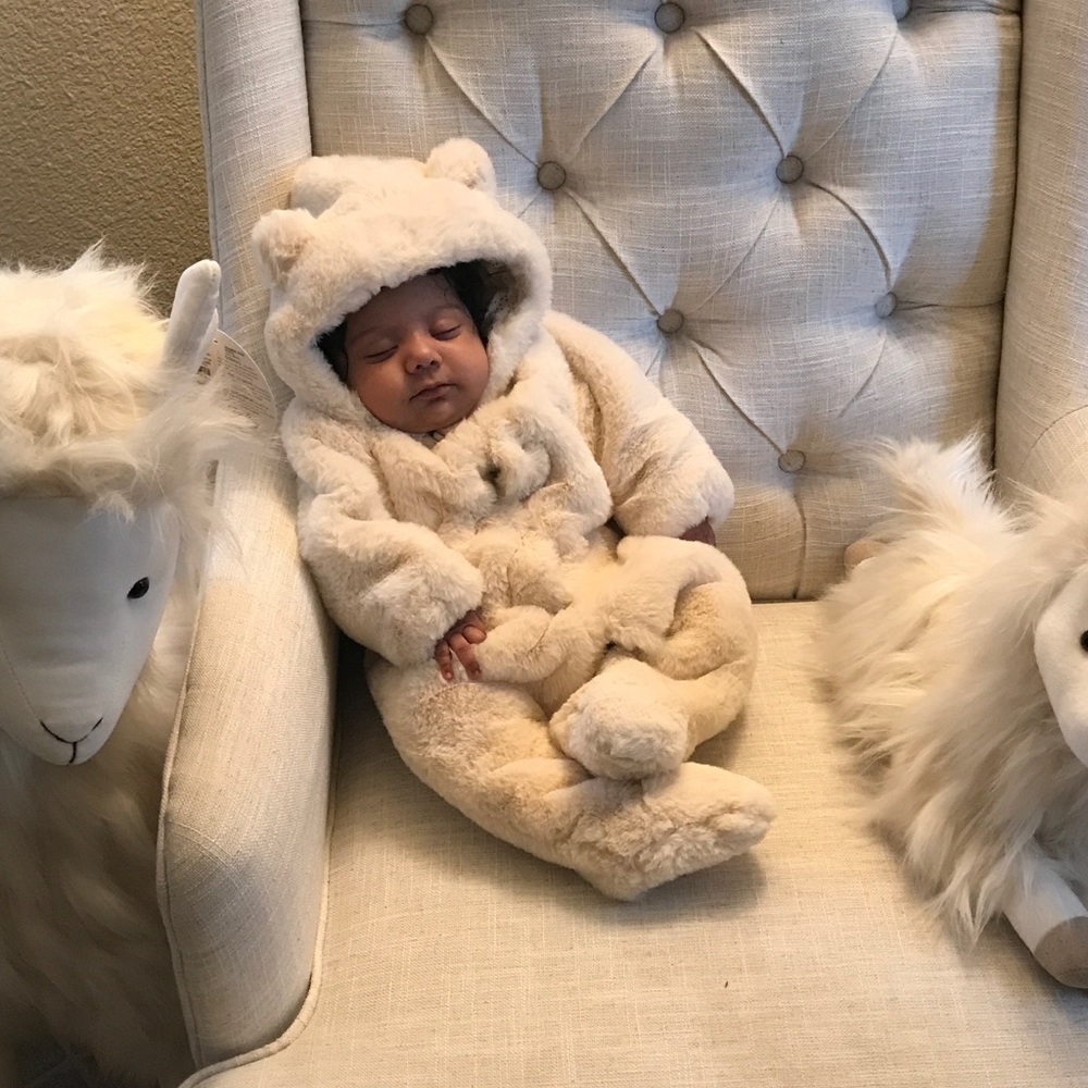 Zara faux fur romper